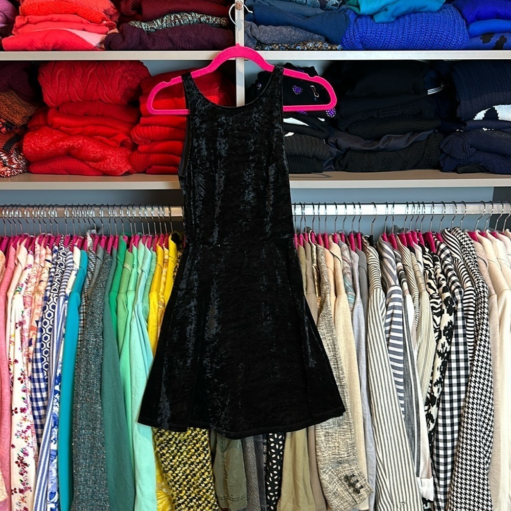 H&M Divided crushed velvet sleeveless dress size 2